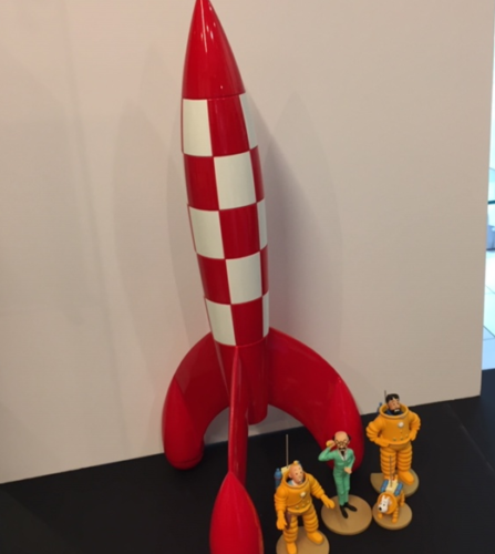 Superbe ensemble Fusée Tintin Moulinsart