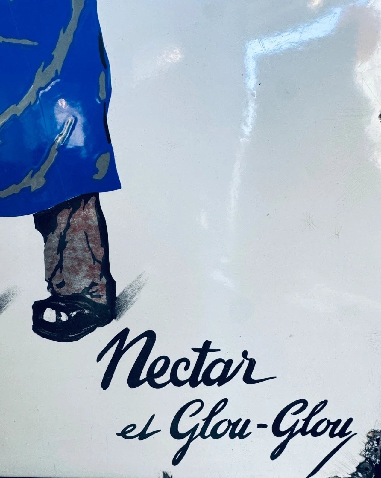 Plaque émaillée ancienne « NICOLAS – Nectar et Glou-Glou » – vers 1927