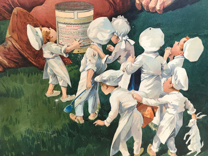 Tôle ancienne LIEBIG « Marmiton » – vers 1910 – Très Rare