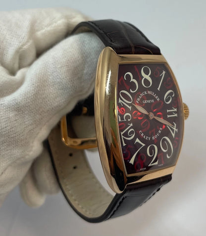 Franck Muller Cintrée Curvex Crazy Hours 7851CH5NR – Or 18 carats – Cadran rouge