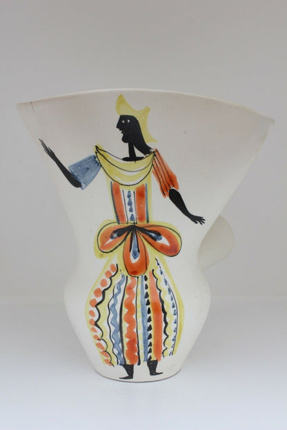 Ancien vase de Capron décor de personnage