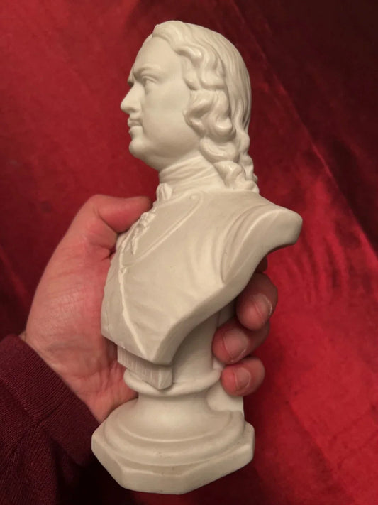 Statuette buste de Pierre Ier biscuit Empire russe