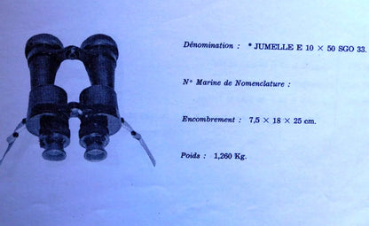 PAIRE de JUMELLES HUET PARIS 1933