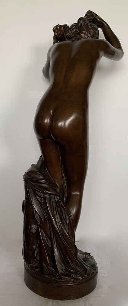 Sculpture en bronze à patine brune