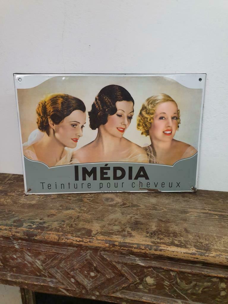 Plaque emmaillée Imedia Teinture de l'Oréal
