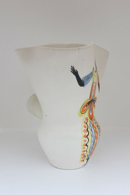 Ancien vase de Capron décor de personnage