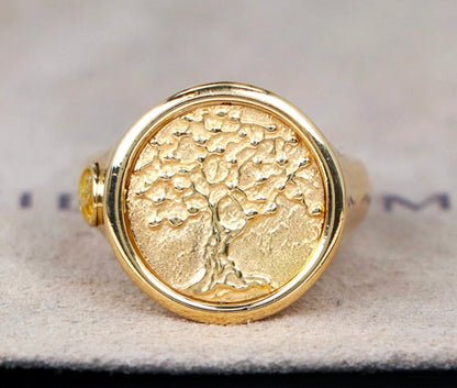 Bague chevalière en or jaune 18 carats