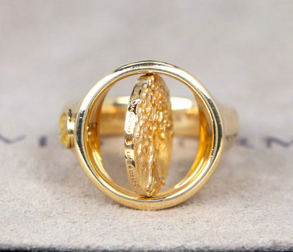 Bague chevalière en or jaune 18 carats