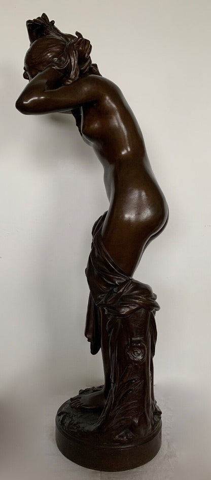 Sculpture en bronze à patine brune