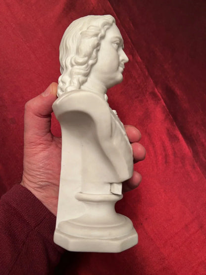 Statuette buste de Pierre Ier biscuit Empire russe