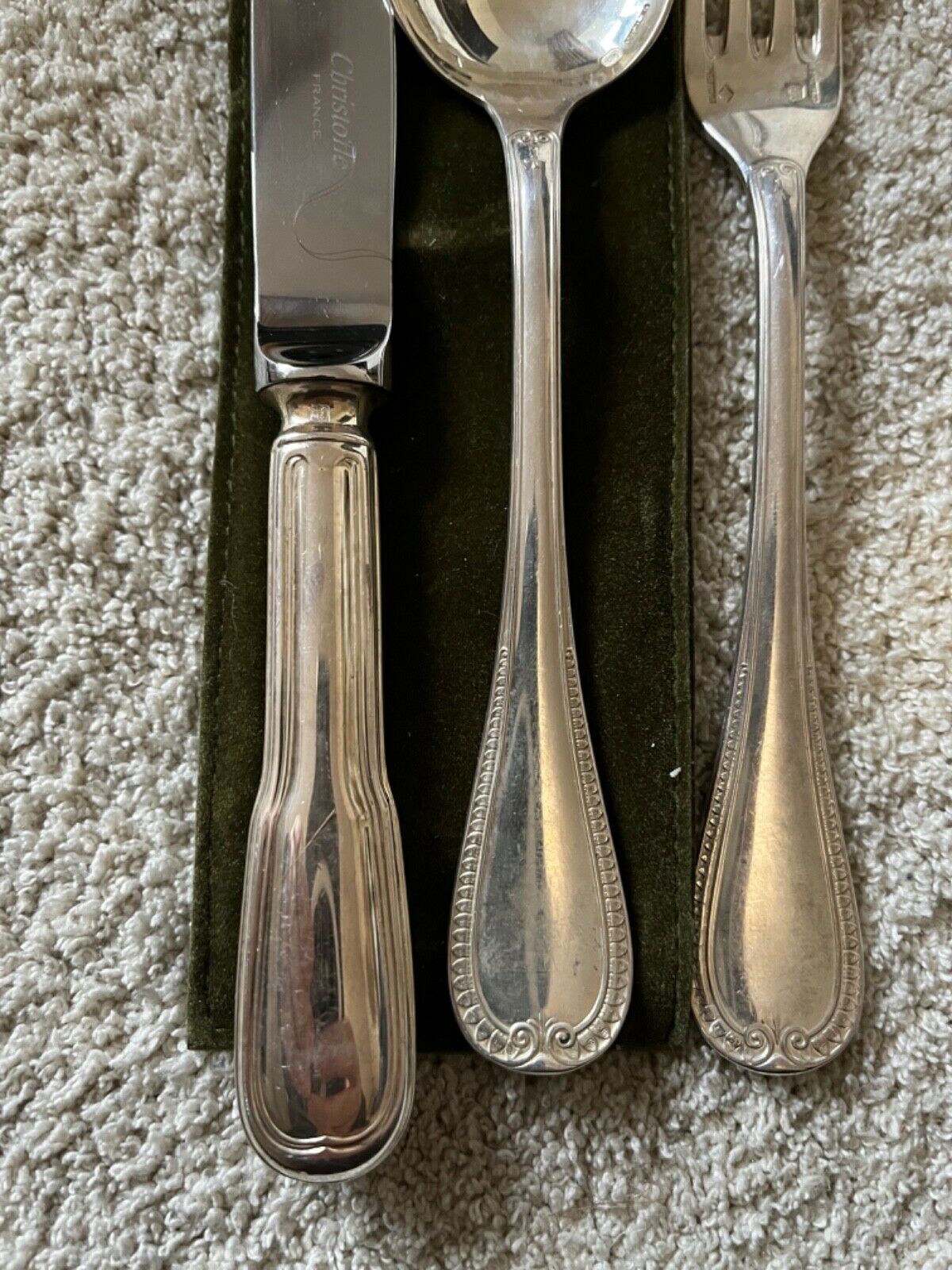 Ménagère en argent massif Christofle