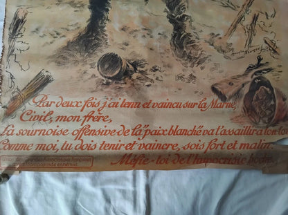 ANCIENNE AFFICHE GUERRE SIGNEE MAURICE NEUMONT 1868-1930
