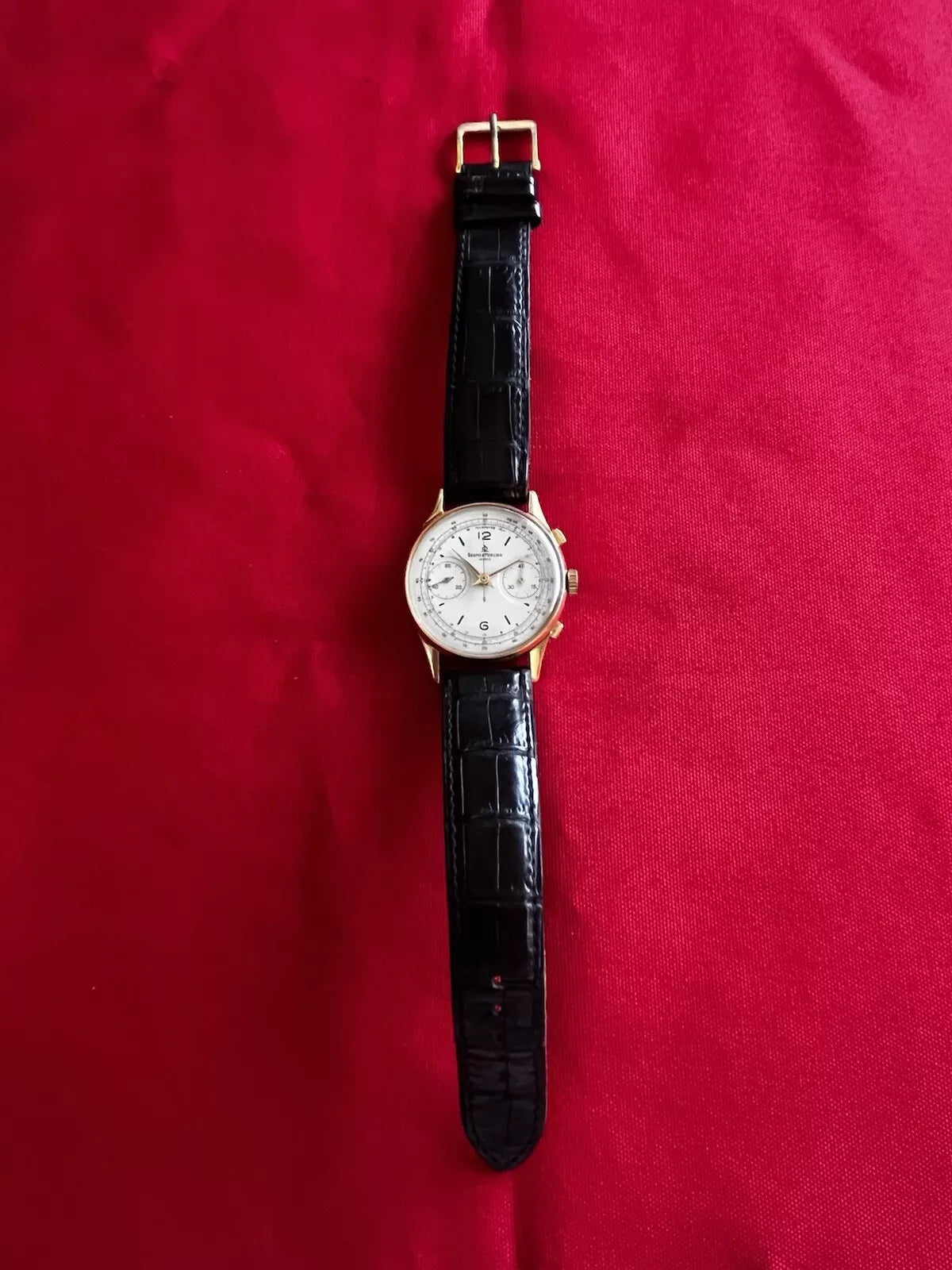 Montre Baume & Mercier chronographe en or 18K