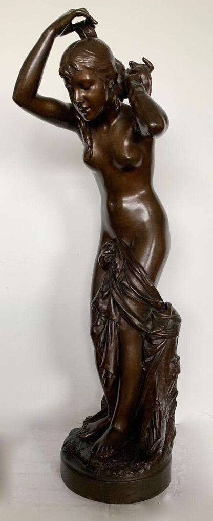 Sculpture en bronze à patine brune