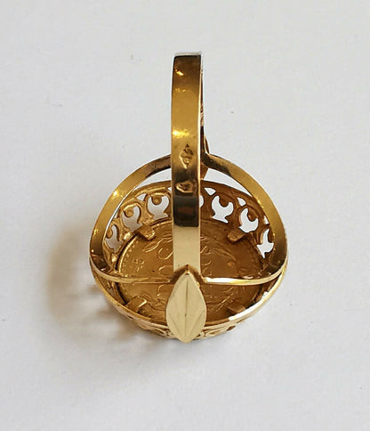 BAGUE EN OR PIÈCE OR 2 PESOS 1945