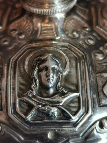 Ancien calice en argent massif et vermeil