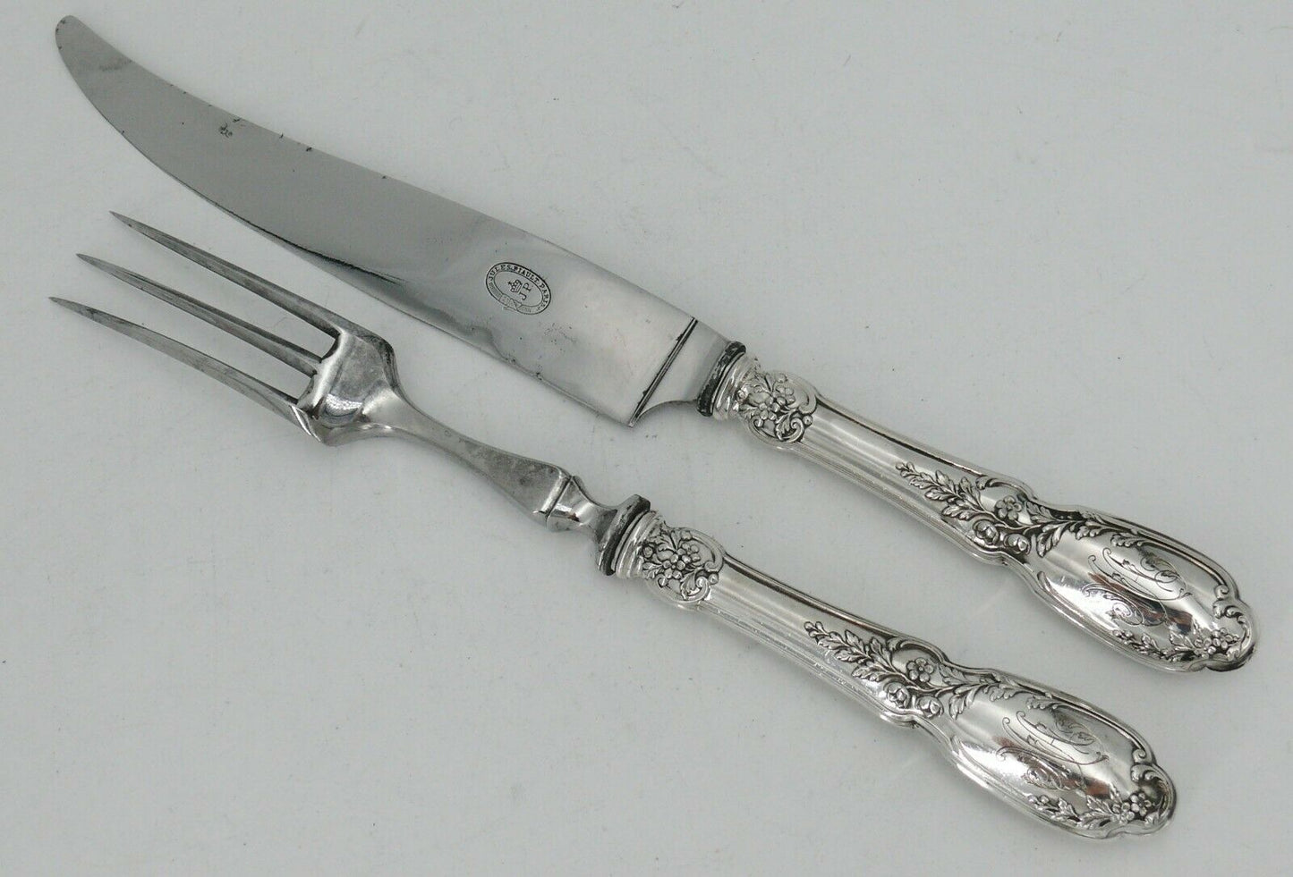 Coffret de 10 pièces de service argent massif Minerve