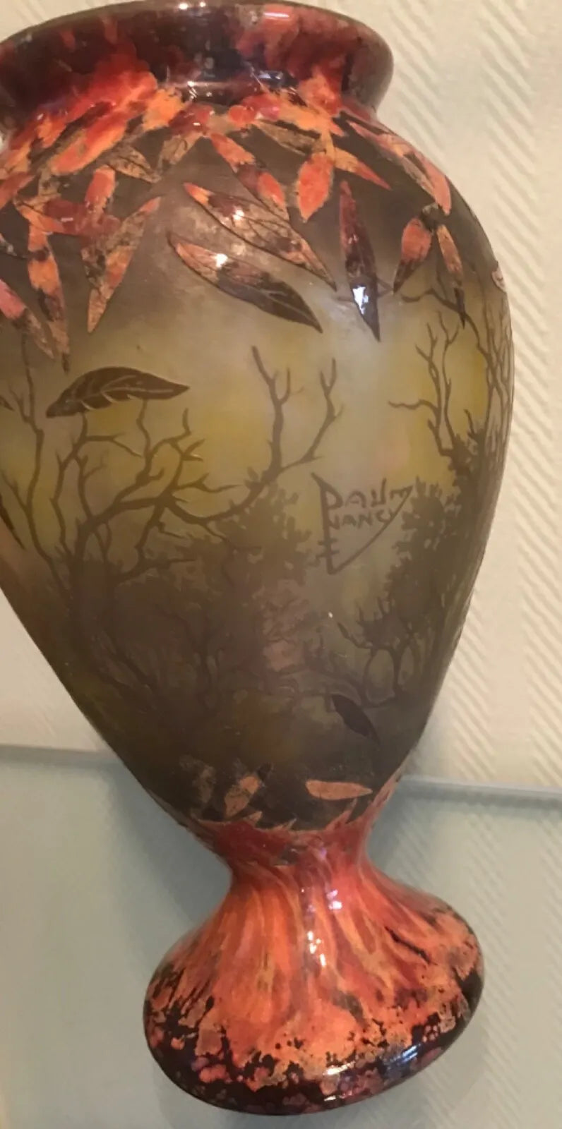 VASE DAUM NANCY ÉMAILLÉ