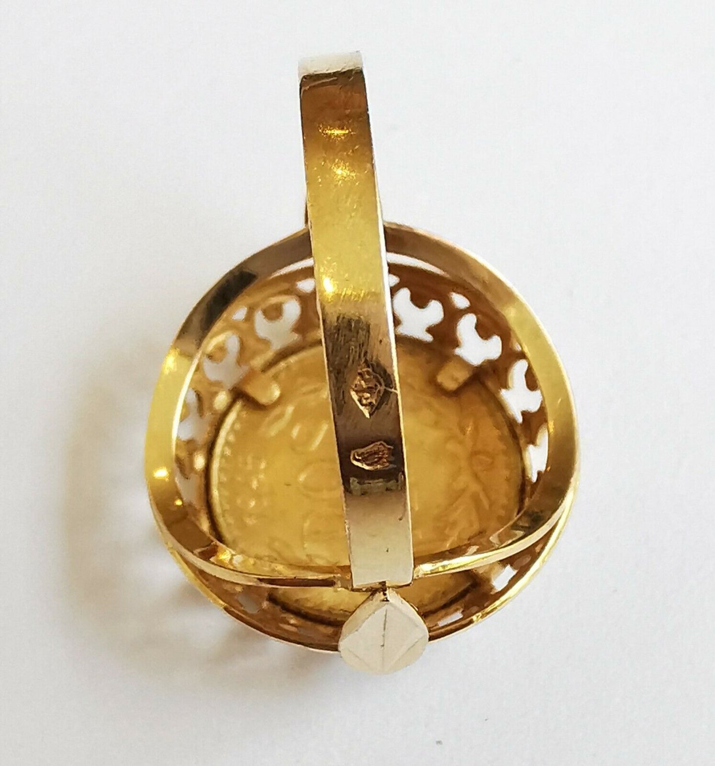 BAGUE EN OR PIÈCE OR 2 PESOS 1945