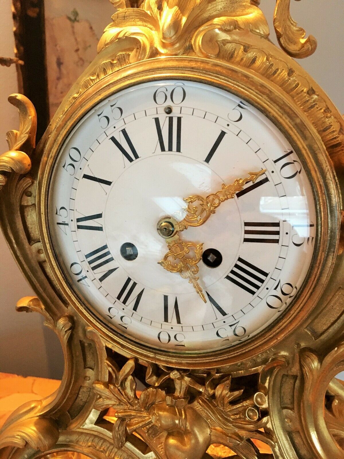 Cartel et Candélabres formant Garniture de Cheminée ou Table Louis XV Napoleon III