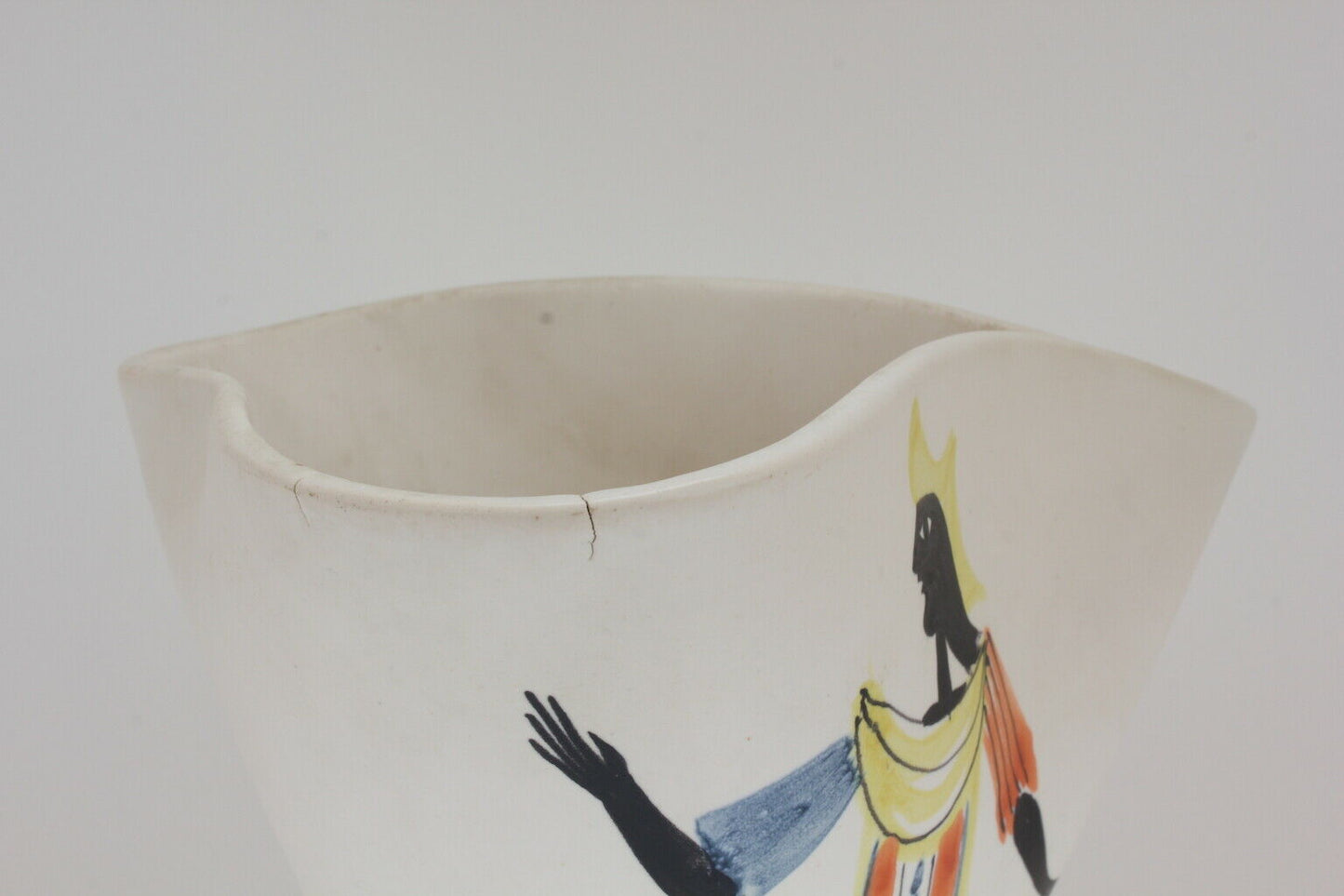 Ancien vase de Capron décor de personnage