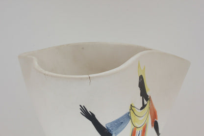 Ancien vase de Capron décor de personnage