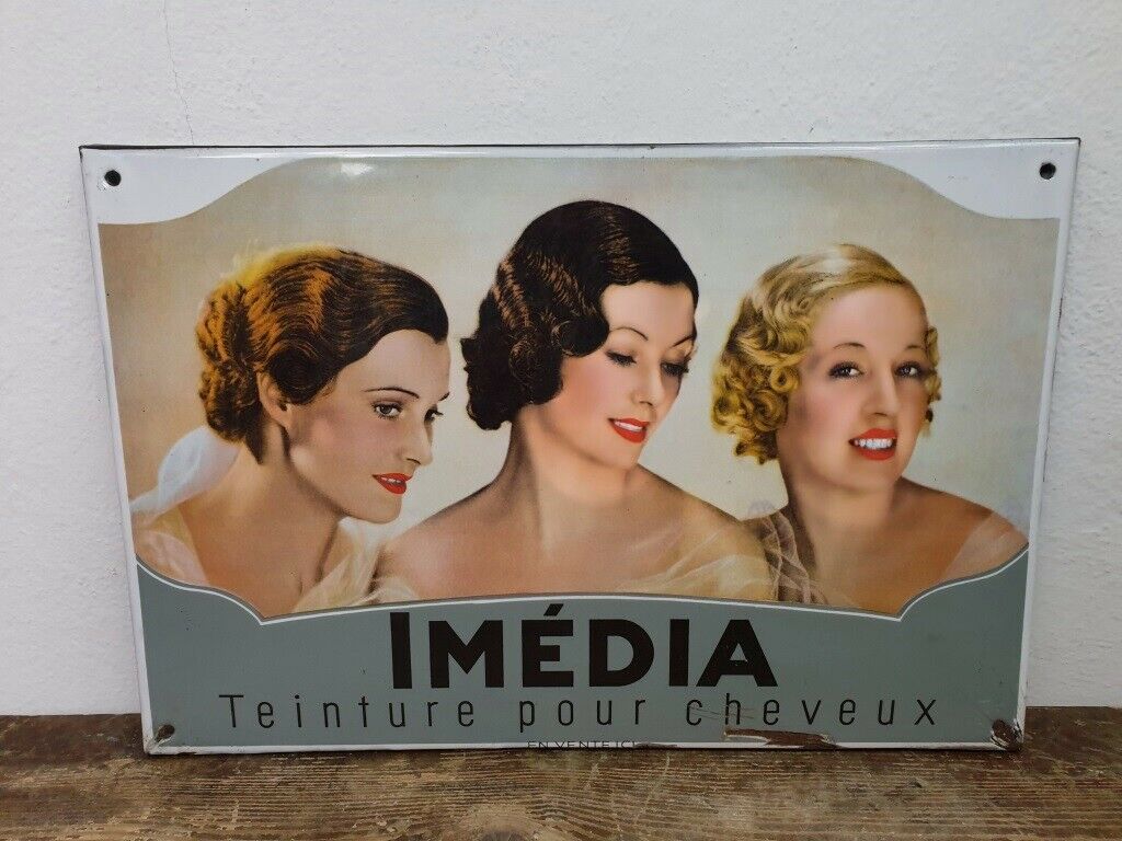 Plaque emmaillée Imedia Teinture de l'Oréal