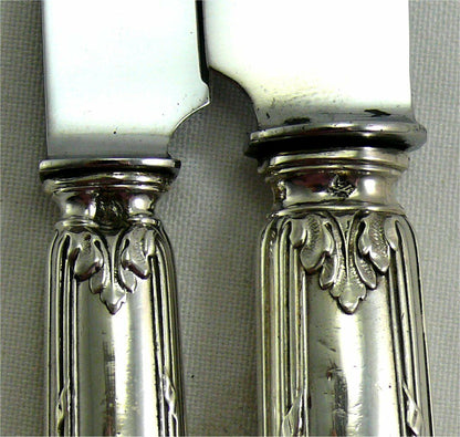 Coffret de 24 couteaux argent fourré modèle Rubans Minerve