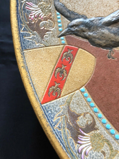 Rare grand plat grès émaillé Victor KREMER 1895
