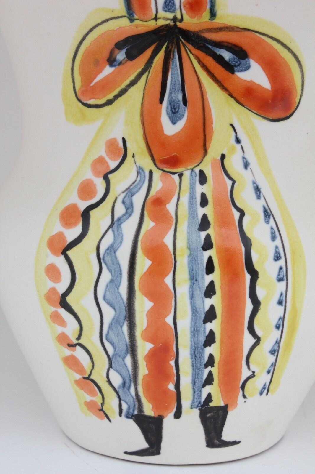 Ancien vase de Capron décor de personnage