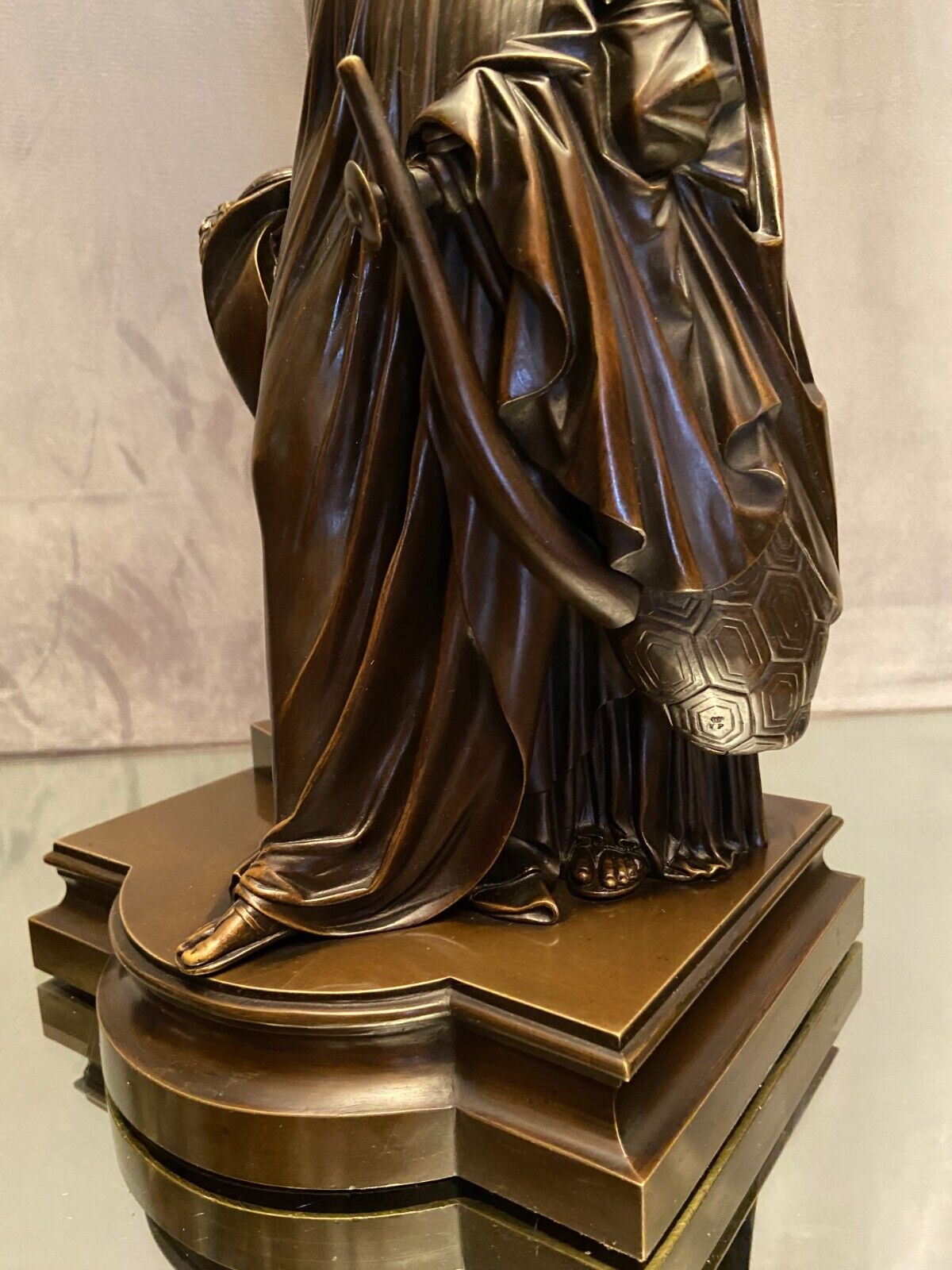 Superbe  sculpture XIXe Sapho debout  Bronze patiné daté 1848