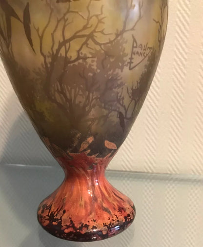 VASE DAUM NANCY ÉMAILLÉ