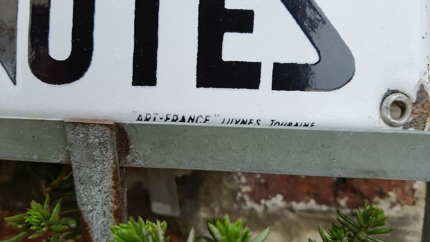 Ancienne Plaque émaillée Chambre syndicale des mines de fer Art France luynes 1