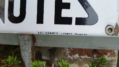 Ancienne Plaque émaillée Chambre syndicale des mines de fer Art France luynes 1