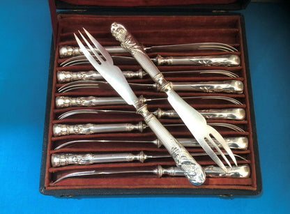 Ensemble de 12 fourchettes à melon CHRISTOFLE