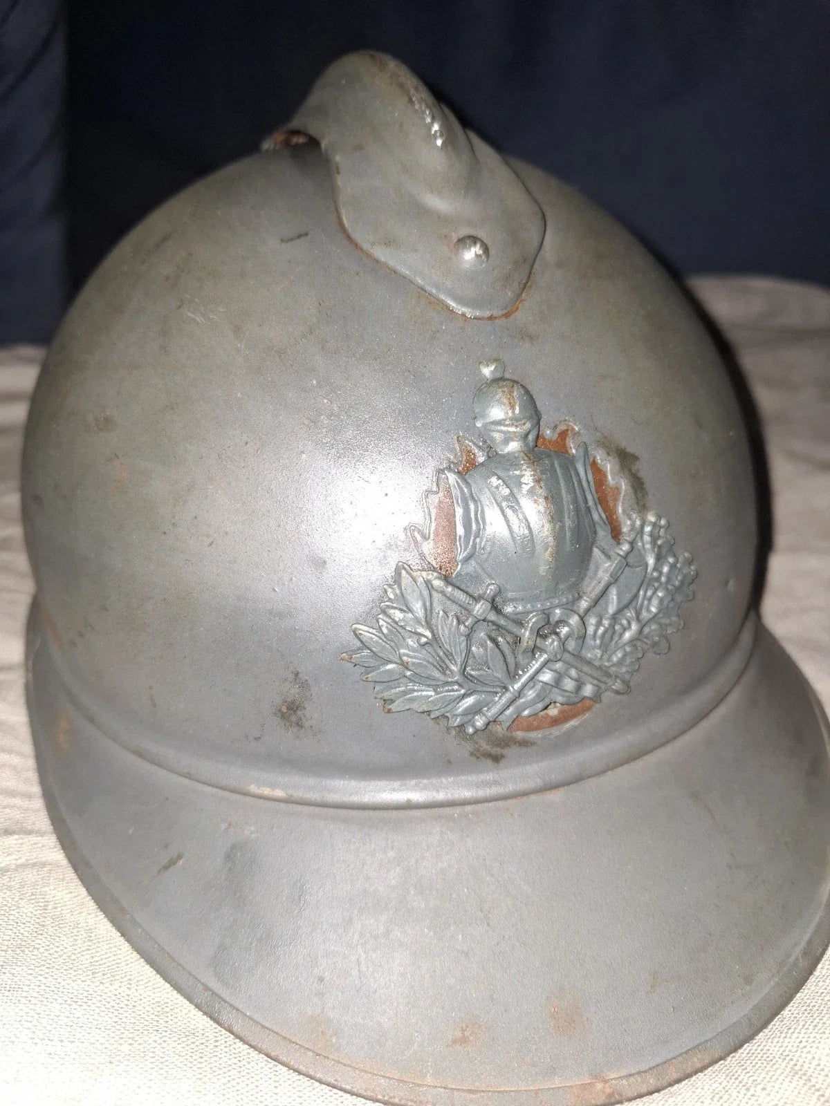 Casque Adrian Modèle 1915 – Génie Français, Insigne 1er Type