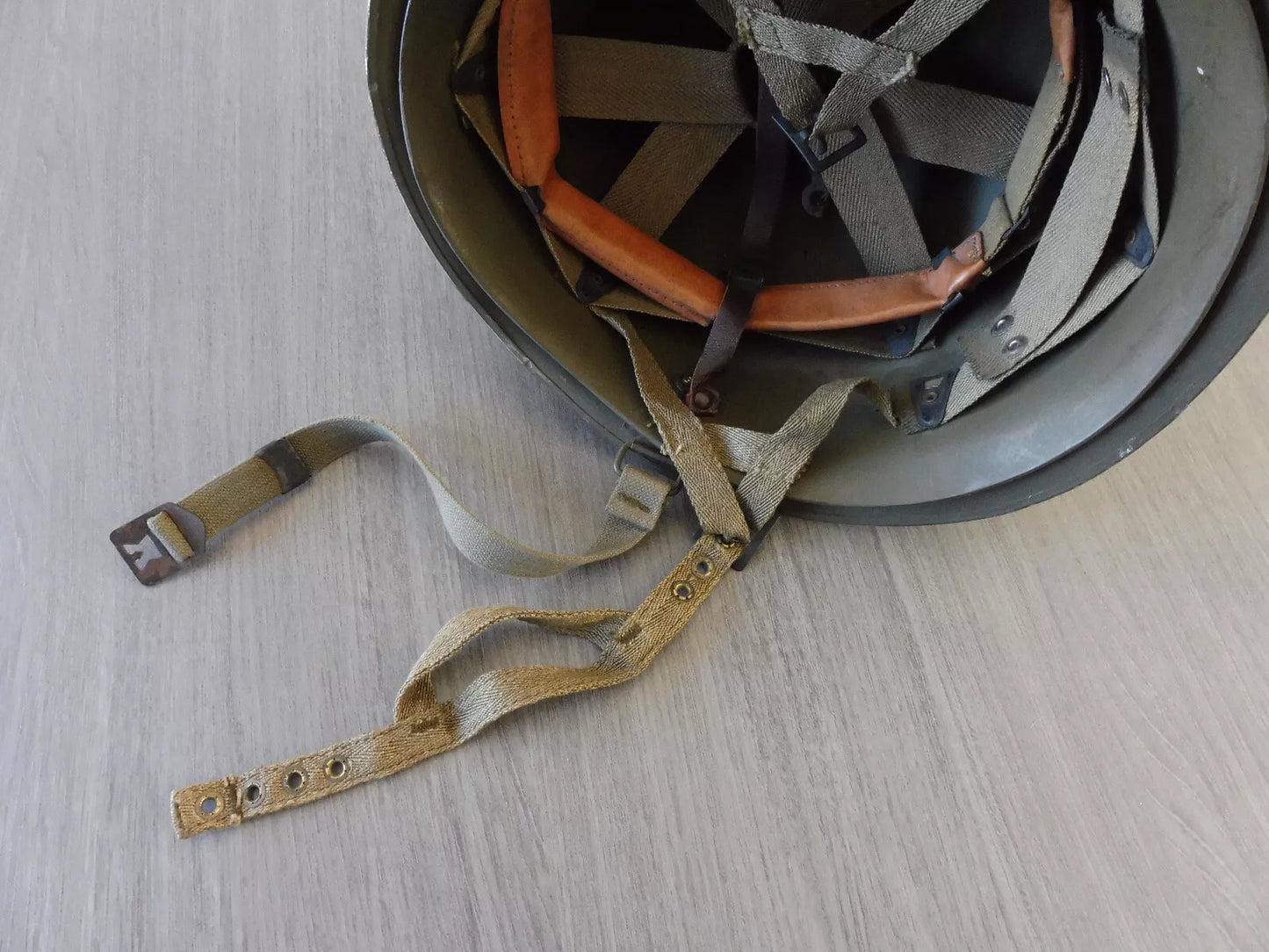 CASQUE PARACHUTISTE COMPLET MODELE 51 ORIGINAL 1953