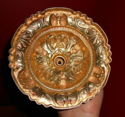 Calice catholique ciboire vermeil argent style Louis XV
